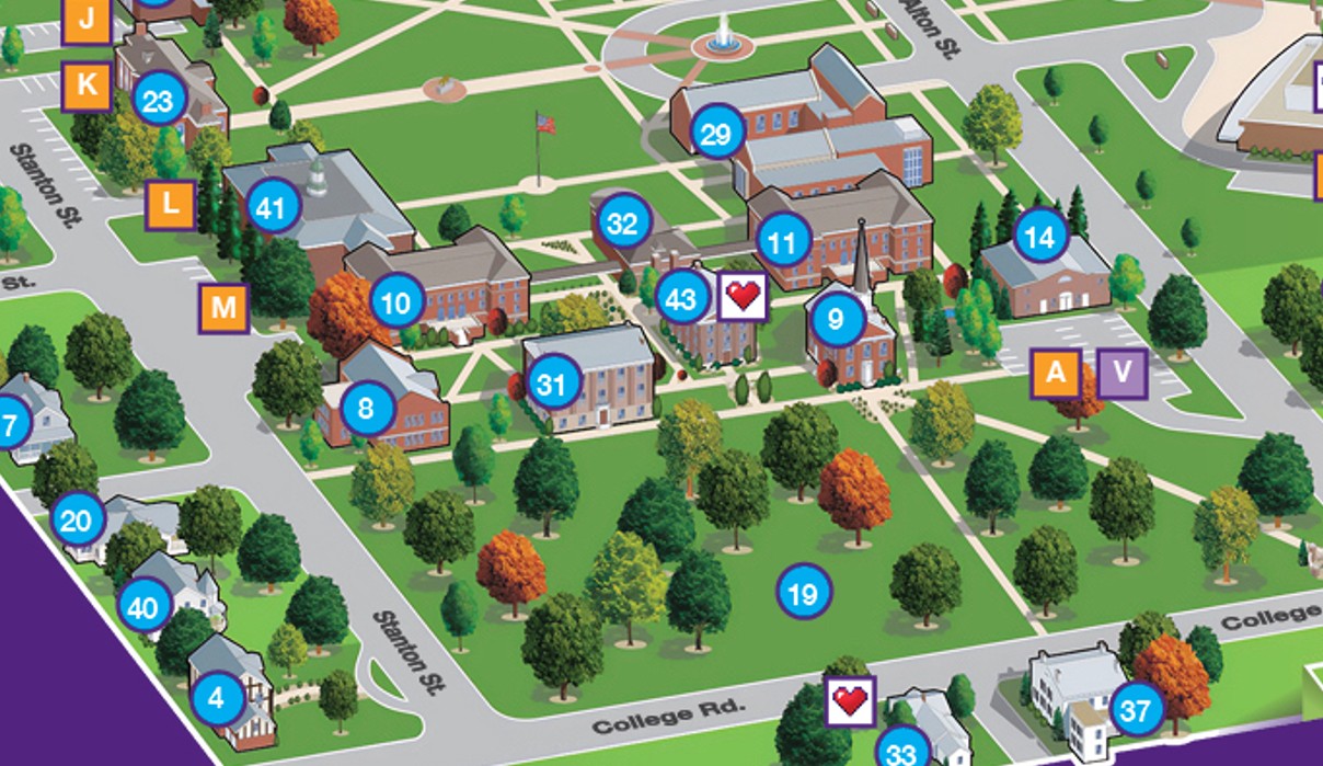 Lebanon Campus Printable Map campus map