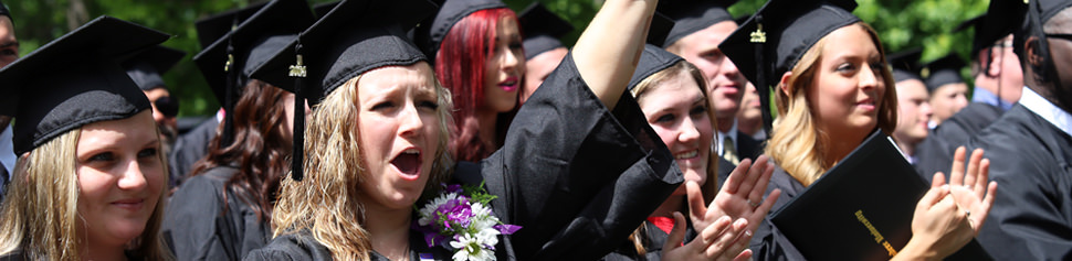 Students Cheering at Graduation