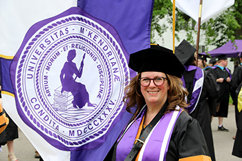 Female DNP Student at Commencement