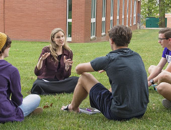 Dr. Nicole DeWall Instructing Students
