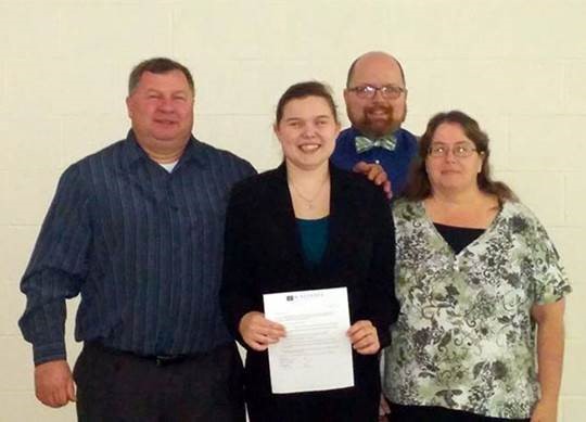Ramon Maag, Katie Maag, McKendree Coach Stephen Hagan and Patti Maag.