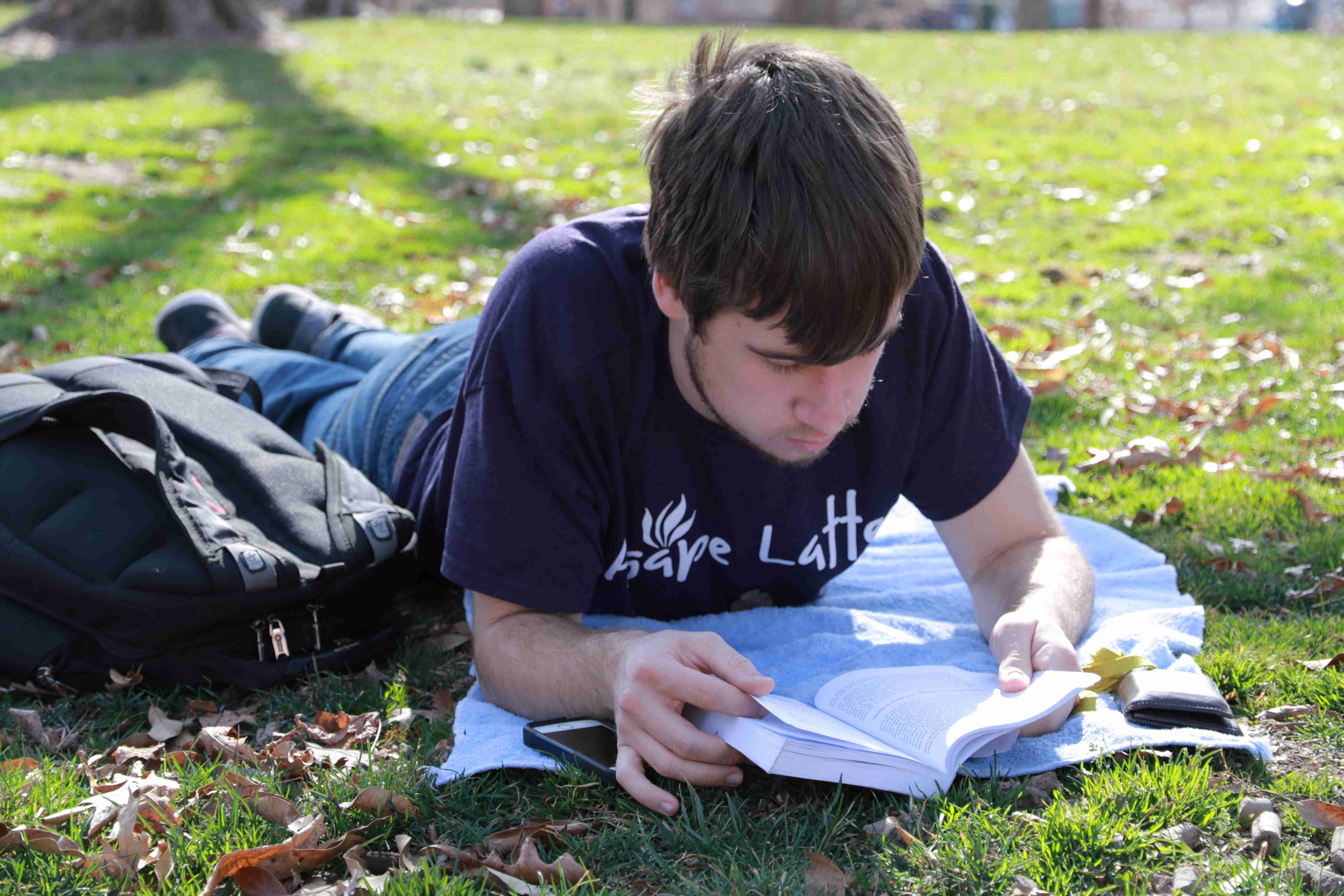 Male Student Reading