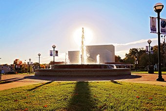 Photo of Fountain on Campus Quad