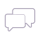 two speech bubbles