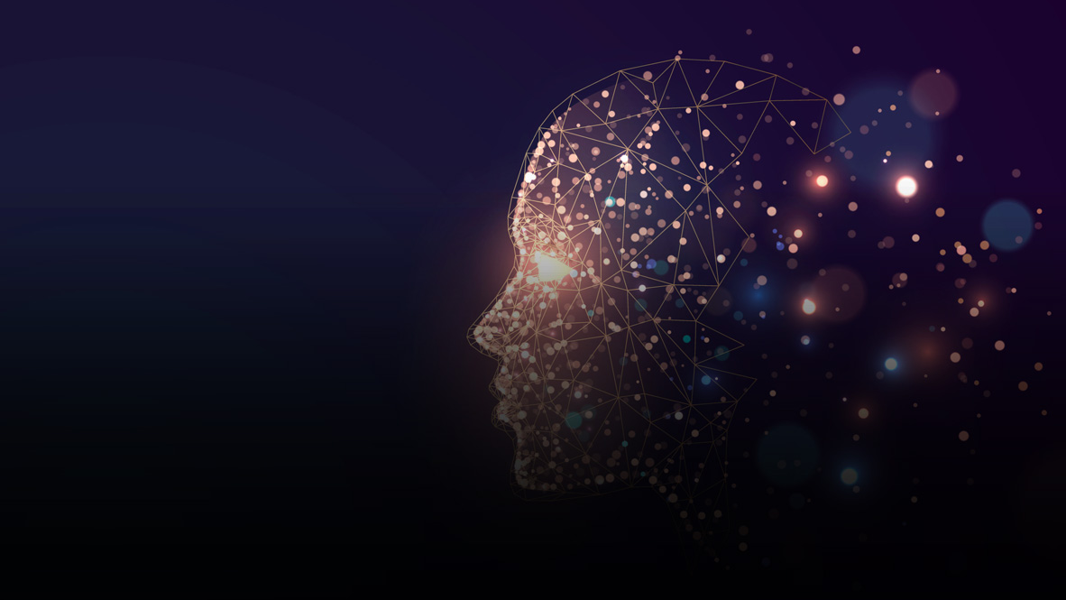 Illustration of Human Face and Mind