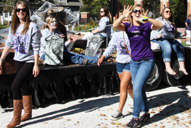 Photo of Students in Homecoming Parade
