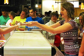 Photo of Students at Pancake Dinner